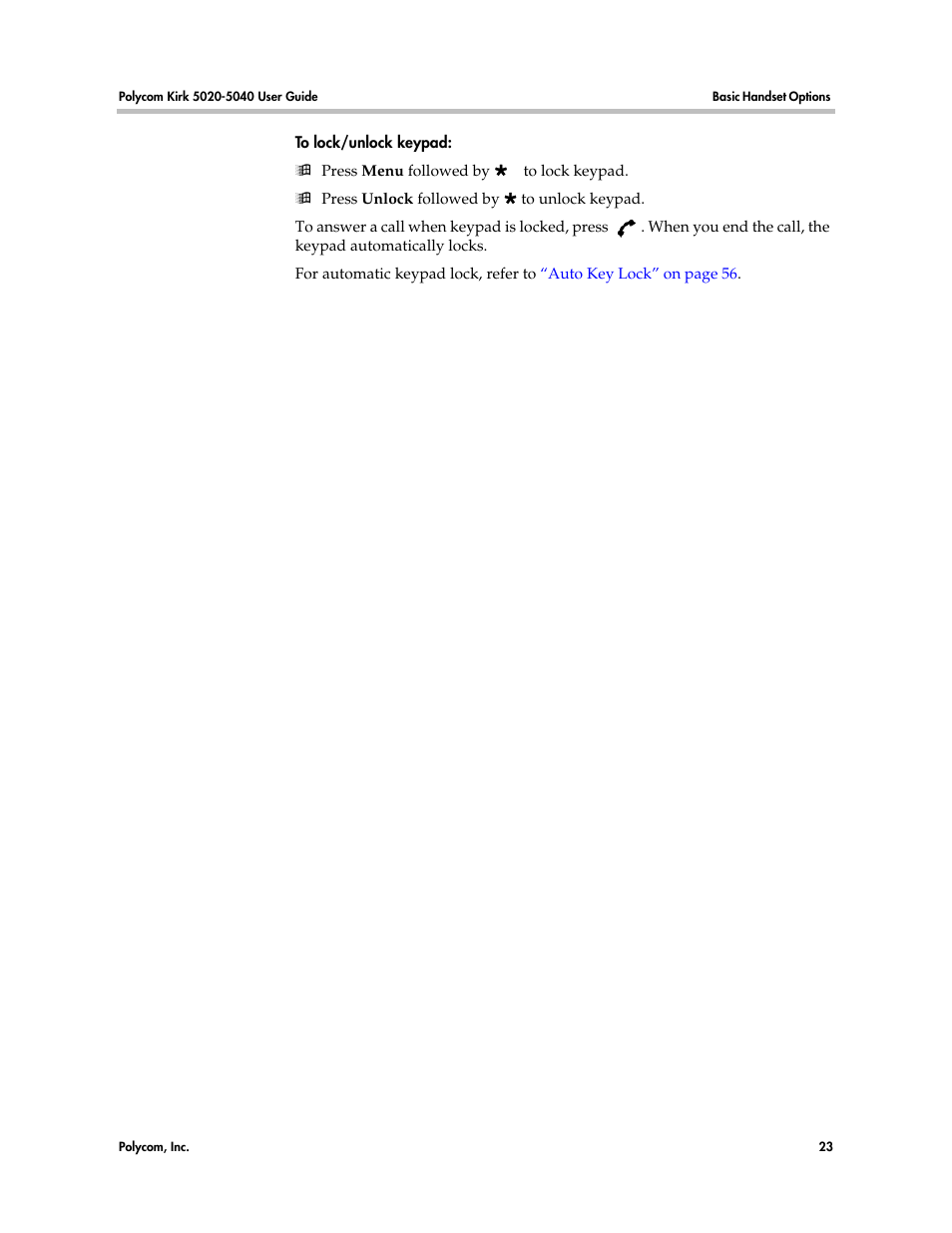 Polycom KIRK 14158600-HD User Manual | Page 23 / 88