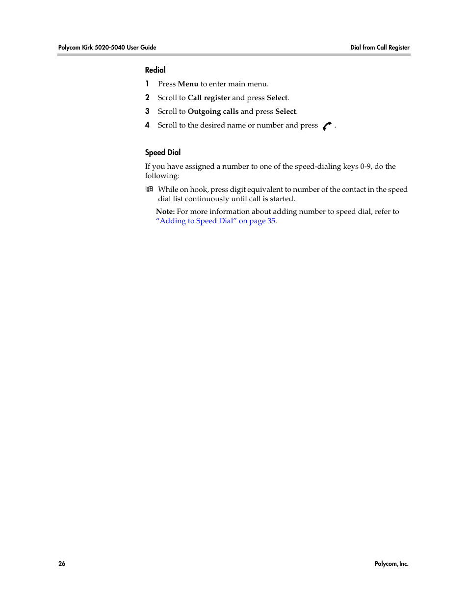 Polycom KIRK 14158600-HD User Manual | Page 26 / 88