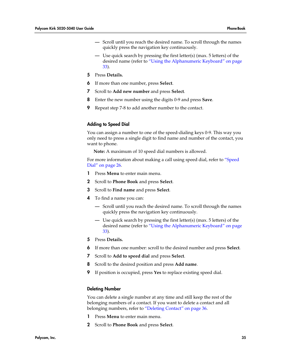 Polycom KIRK 14158600-HD User Manual | Page 35 / 88