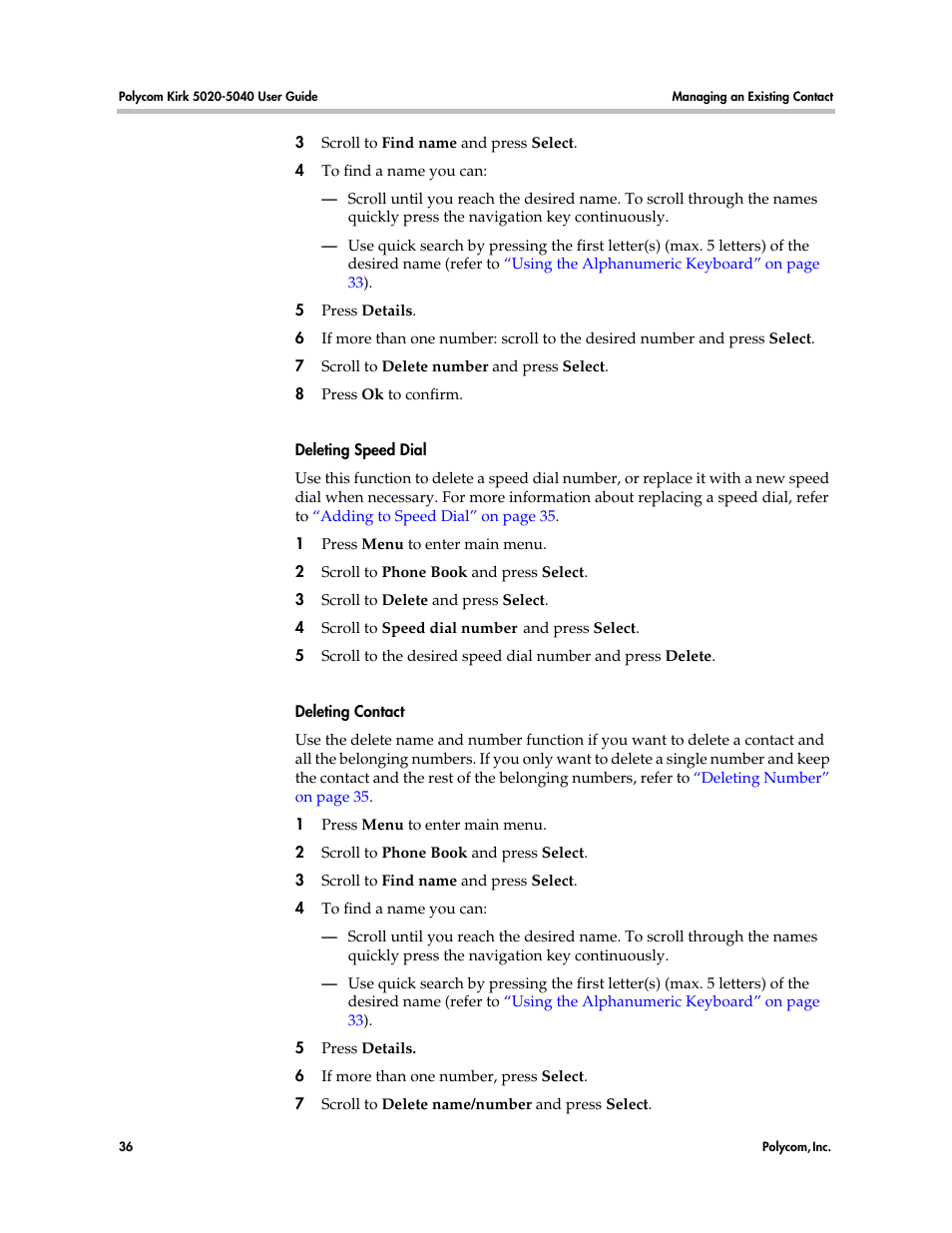 Polycom KIRK 14158600-HD User Manual | Page 36 / 88