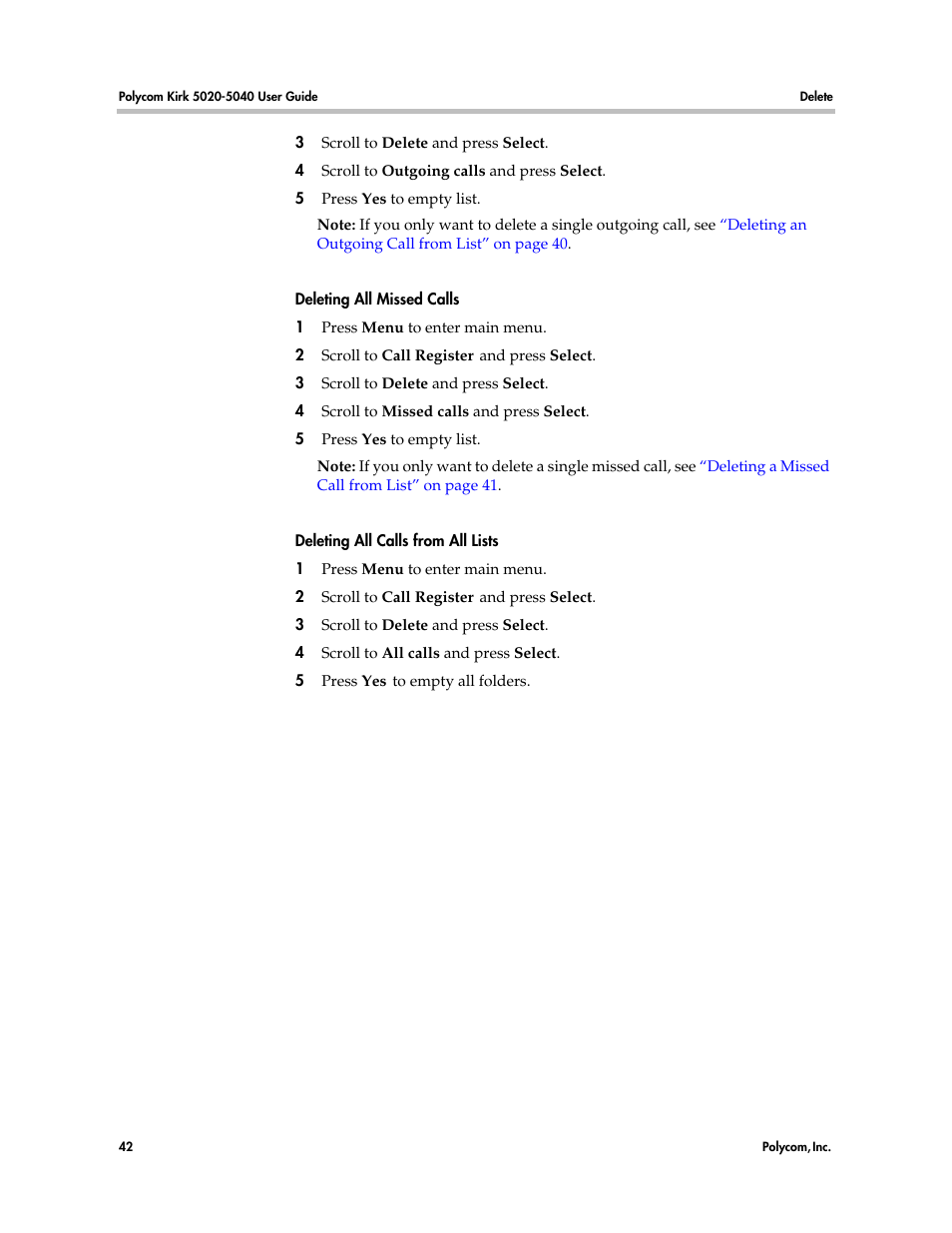 Polycom KIRK 14158600-HD User Manual | Page 42 / 88