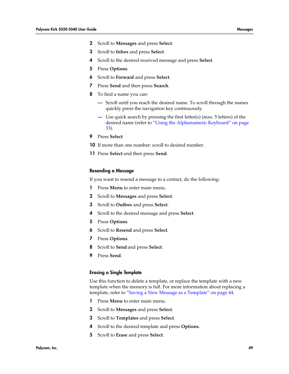 Polycom KIRK 14158600-HD User Manual | Page 49 / 88