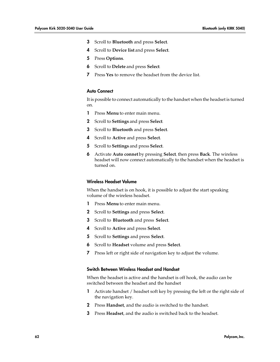 Polycom KIRK 14158600-HD User Manual | Page 62 / 88