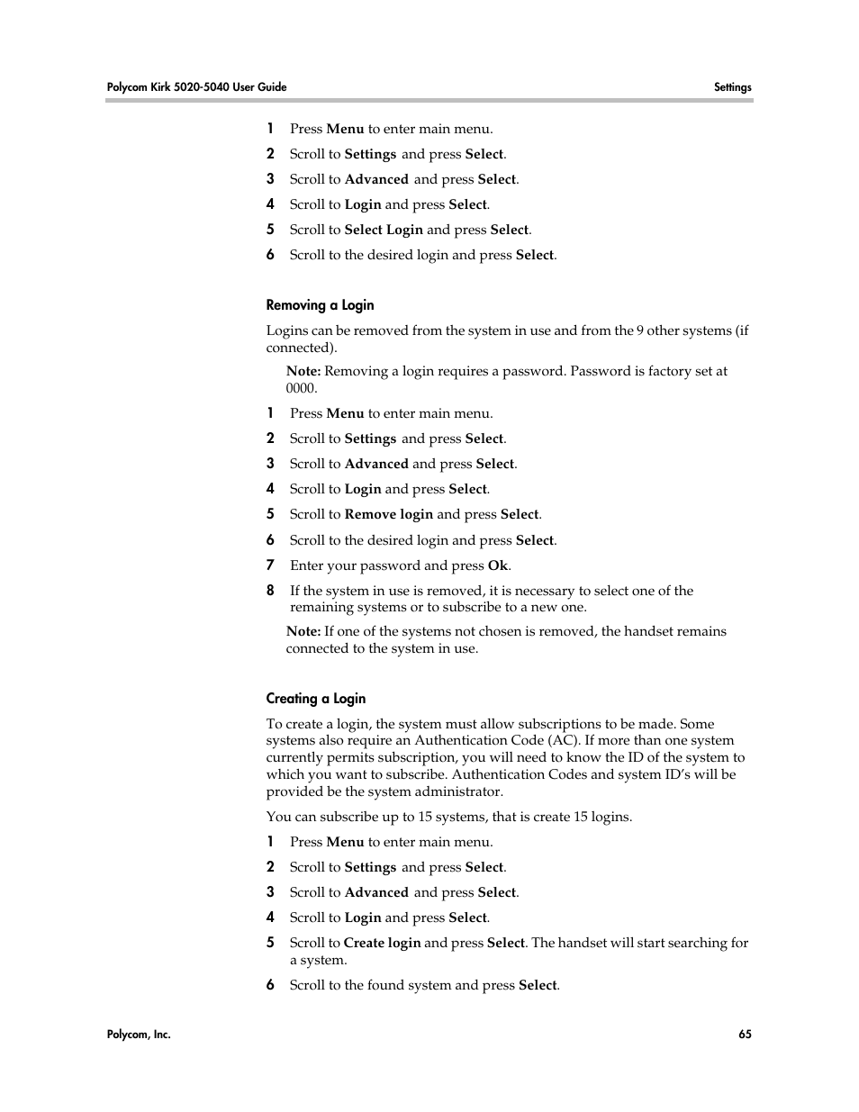 Polycom KIRK 14158600-HD User Manual | Page 65 / 88