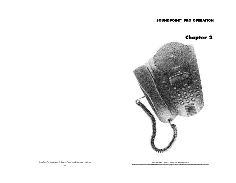Chapter 2, Soundpoint, Pro operation | Polycom SE-220 User Manual | Page 9 / 28