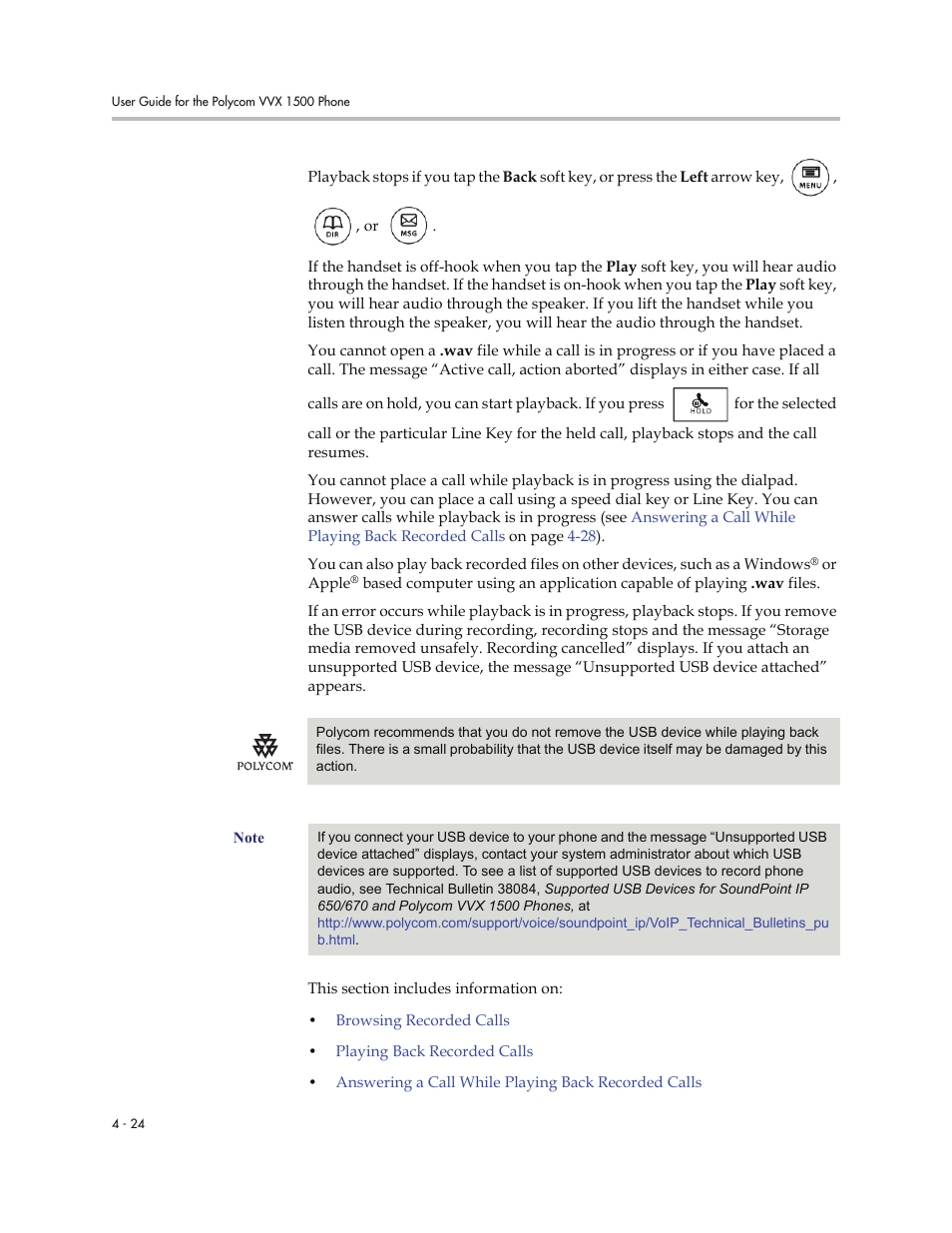 Polycom VVXTM 1500 User Manual | Page 178 / 208