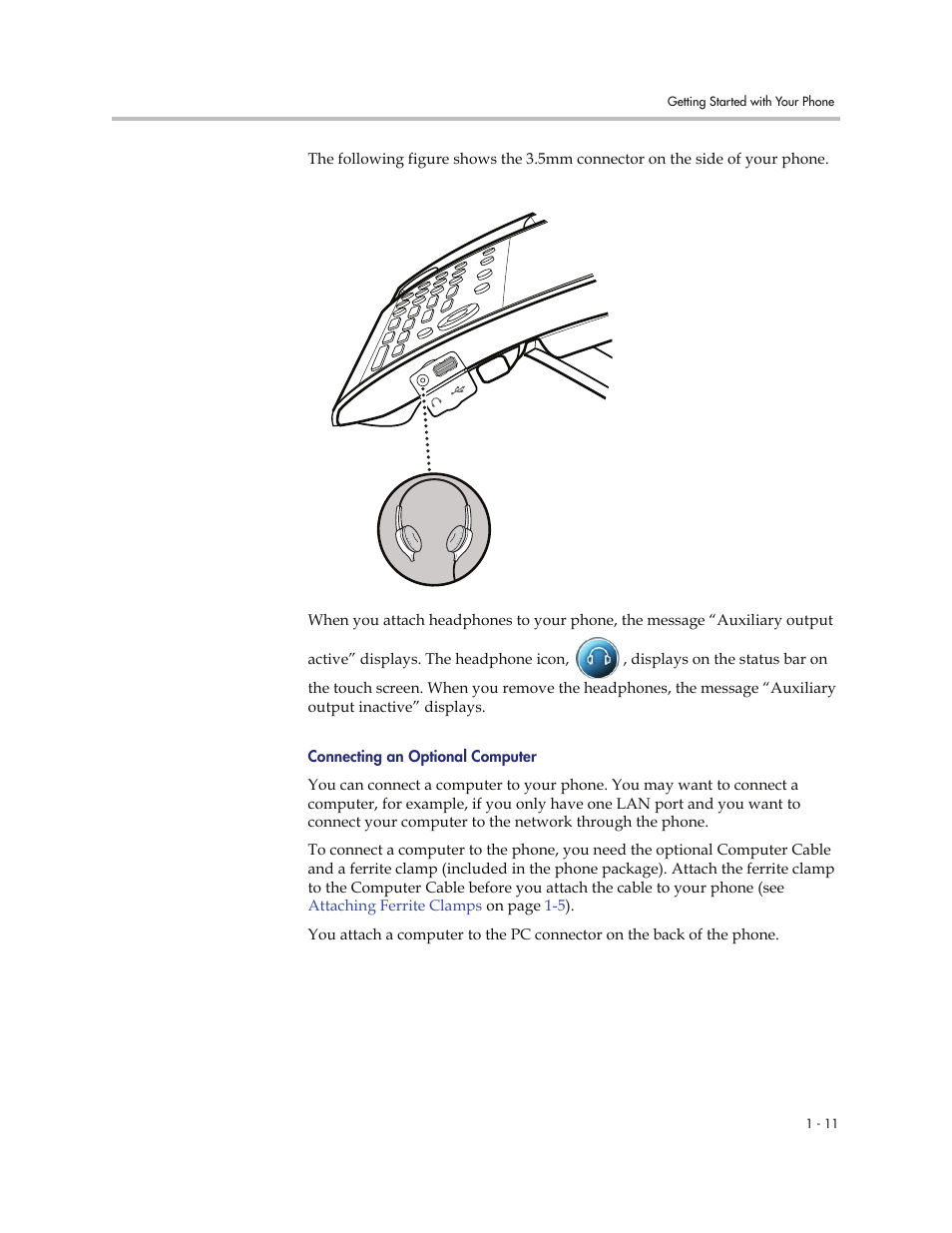 Connecting an optional computer | Polycom VVXTM 1500 User Manual | Page 19 / 208