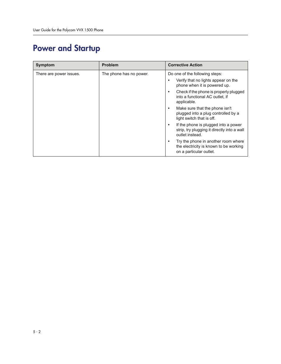 Power and startup, Power and startup -2 | Polycom VVXTM 1500 User Manual | Page 190 / 208