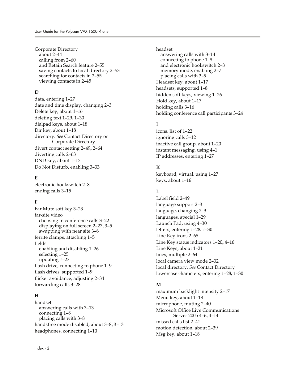 Polycom VVXTM 1500 User Manual | Page 202 / 208