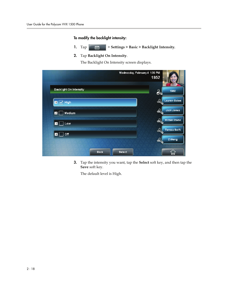 Polycom VVXTM 1500 User Manual | Page 58 / 208