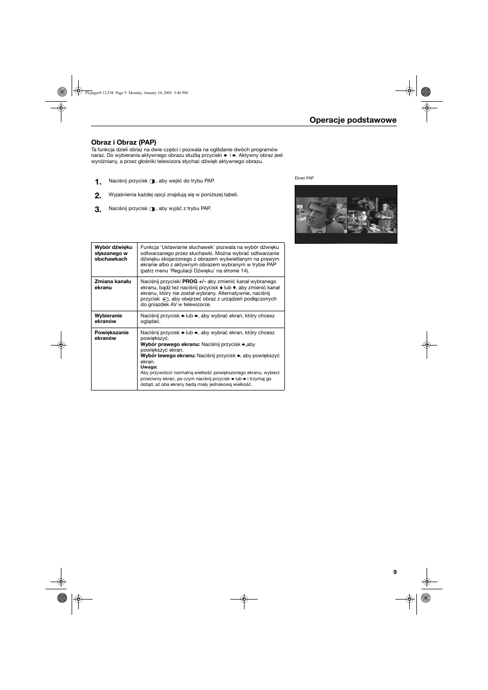 Operacje podstawowe | Sony KV-32HQ150K User Manual | Page 107 / 148