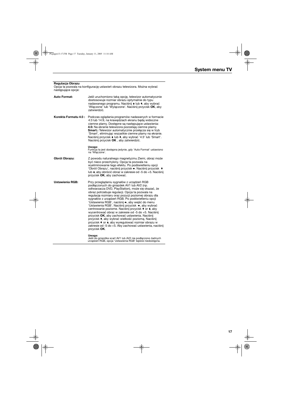 System menu tv | Sony KV-32HQ150K User Manual | Page 115 / 148