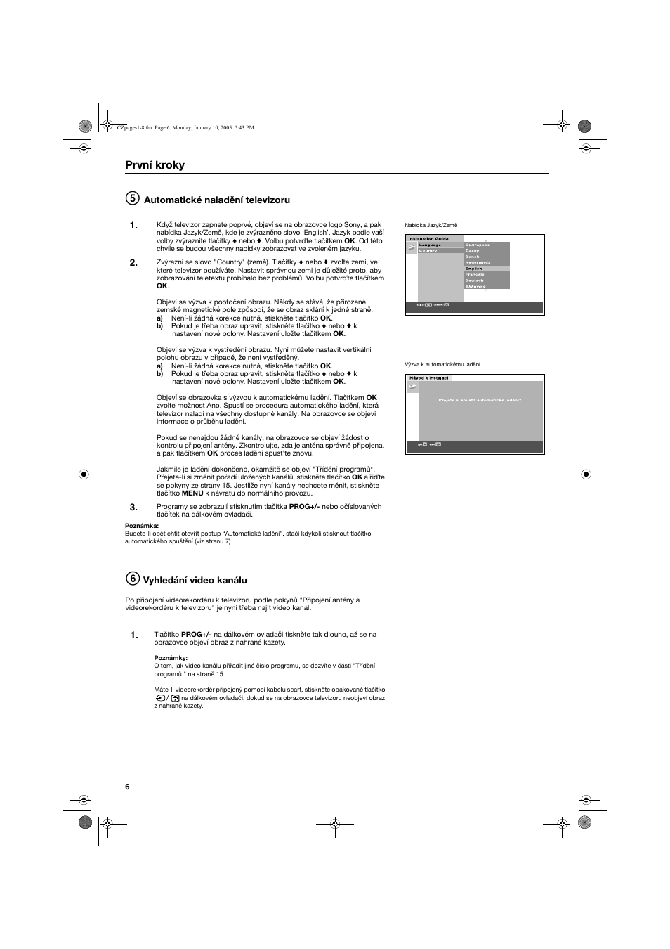 První kroky | Sony KV-32HQ150K User Manual | Page 32 / 148