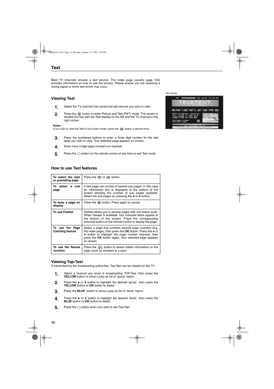 Text | Sony KV-32HQ150K User Manual | Page 62 / 148