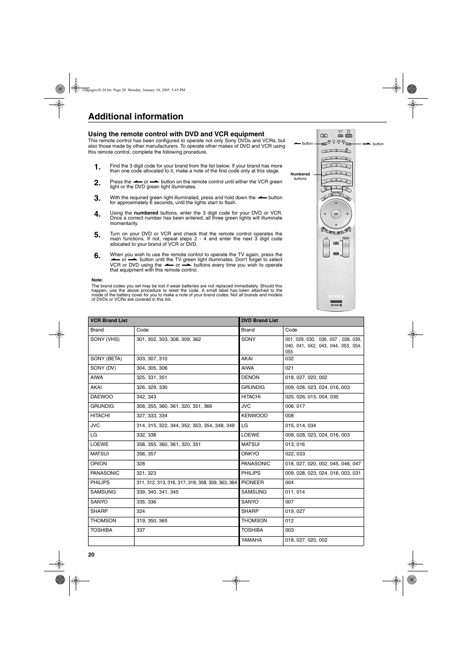 Additional information | Sony KV-32HQ150K User Manual | Page 70 / 148