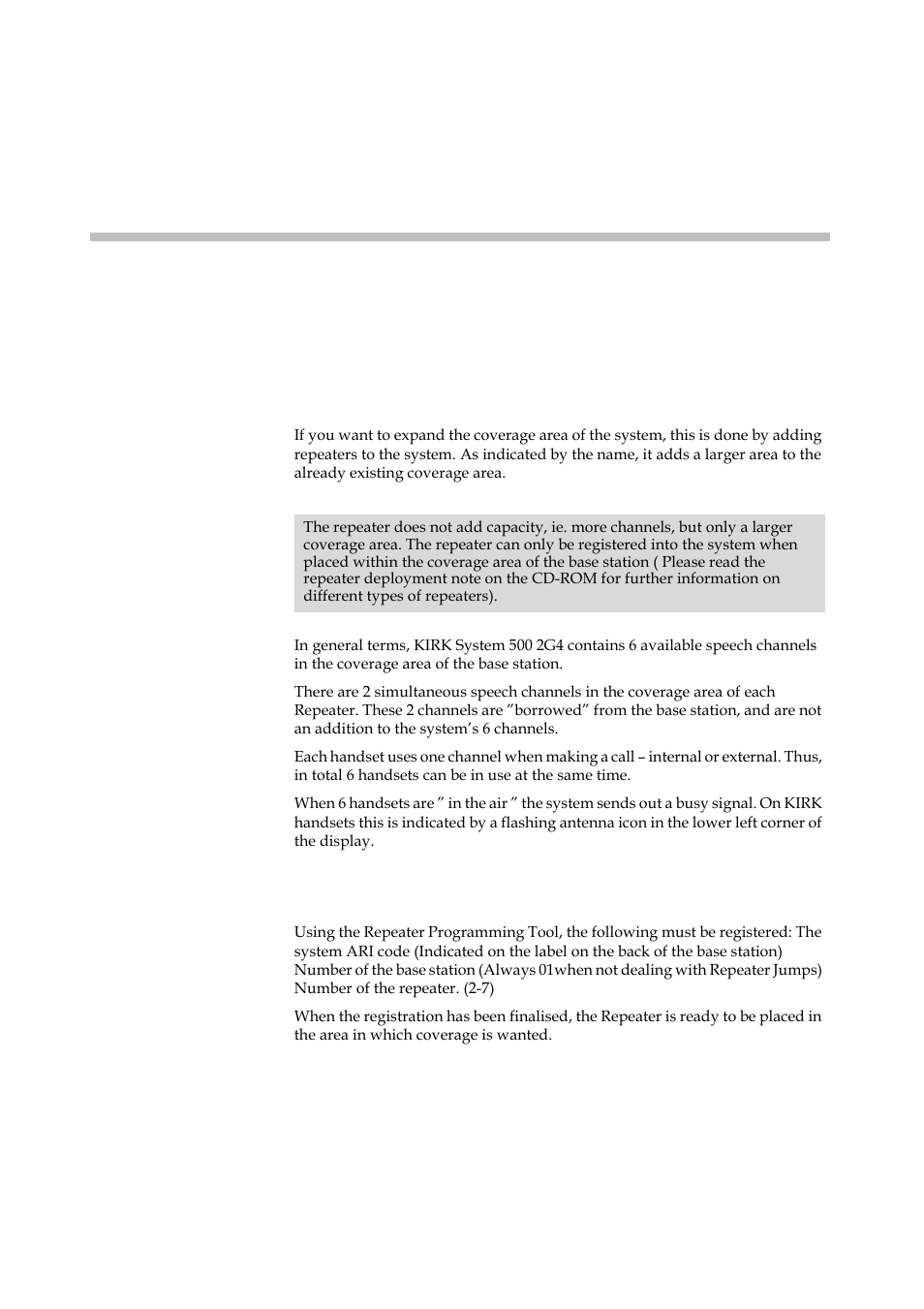 How to register a repeater, How to register a repeater to the system, How to register a repeater to the system –1 | Polycom 500 2G4 User Manual | Page 8 / 14