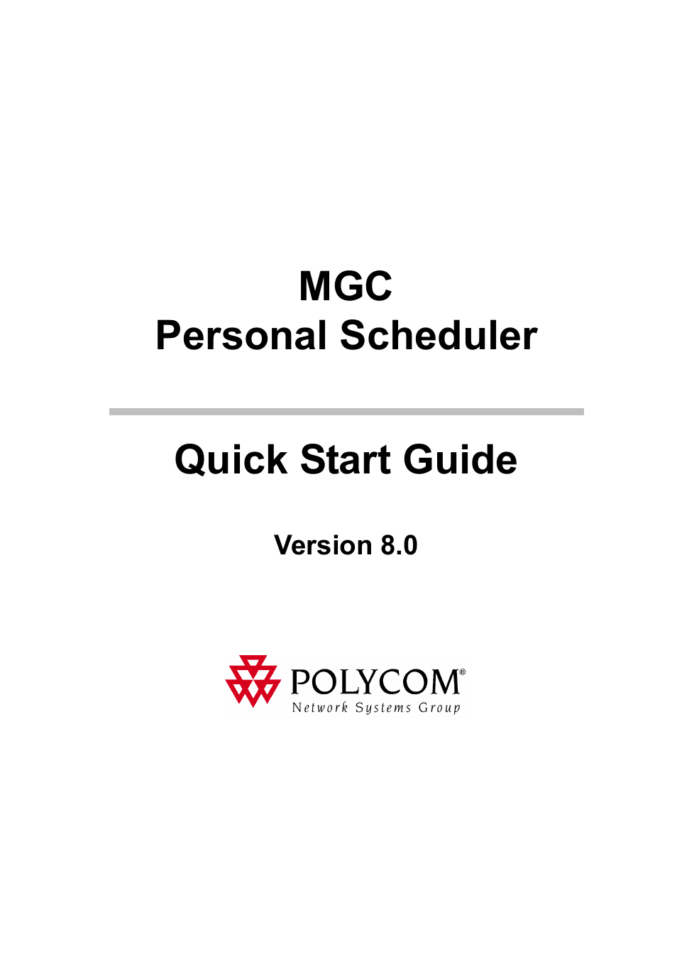 Polycom MGC Personal Scheduler User Manual | 86 pages