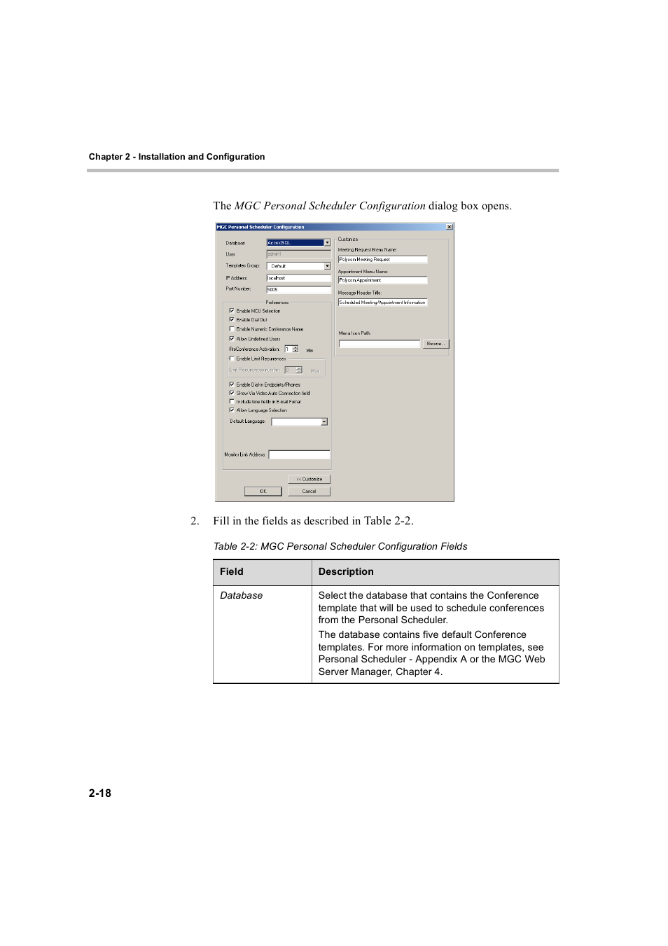 Polycom MGC Personal Scheduler User Manual | Page 26 / 86