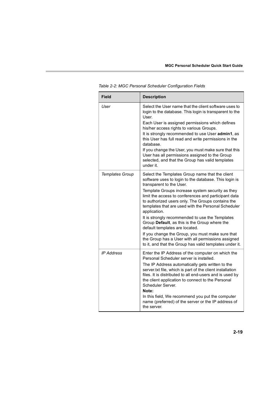 Polycom MGC Personal Scheduler User Manual | Page 27 / 86
