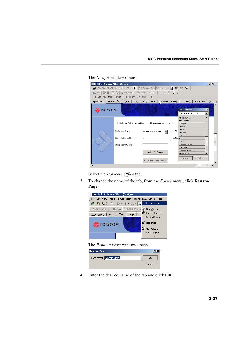 Polycom MGC Personal Scheduler User Manual | Page 35 / 86