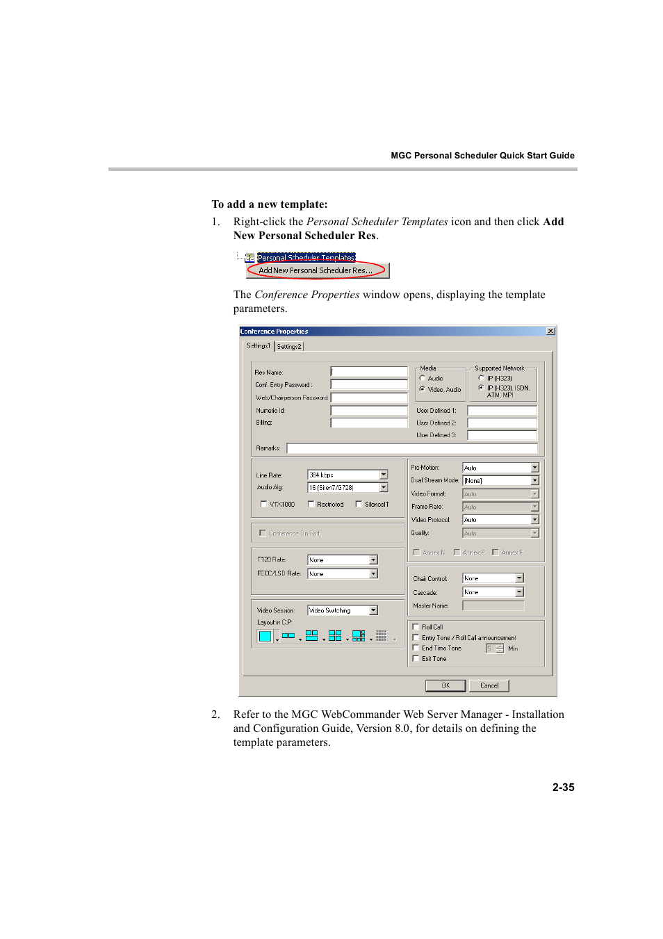 Polycom MGC Personal Scheduler User Manual | Page 43 / 86
