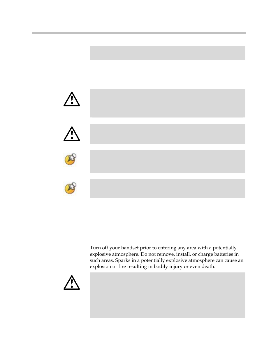 Wireless telephones, Operational warnings | Polycom SpectraLink 1725-36165-001 User Manual | Page 68 / 73