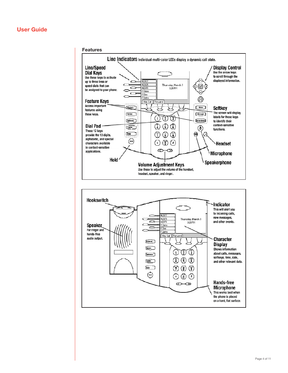 User guide | Polycom SoundPoint IP 600 SIP User Manual | Page 4 / 11