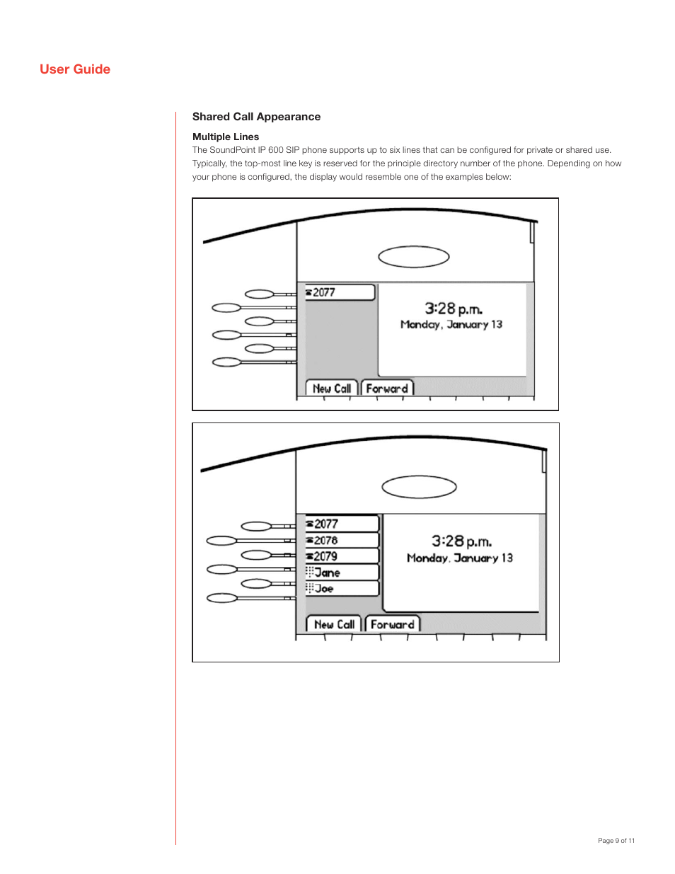 User guide | Polycom SoundPoint IP 600 SIP User Manual | Page 9 / 11