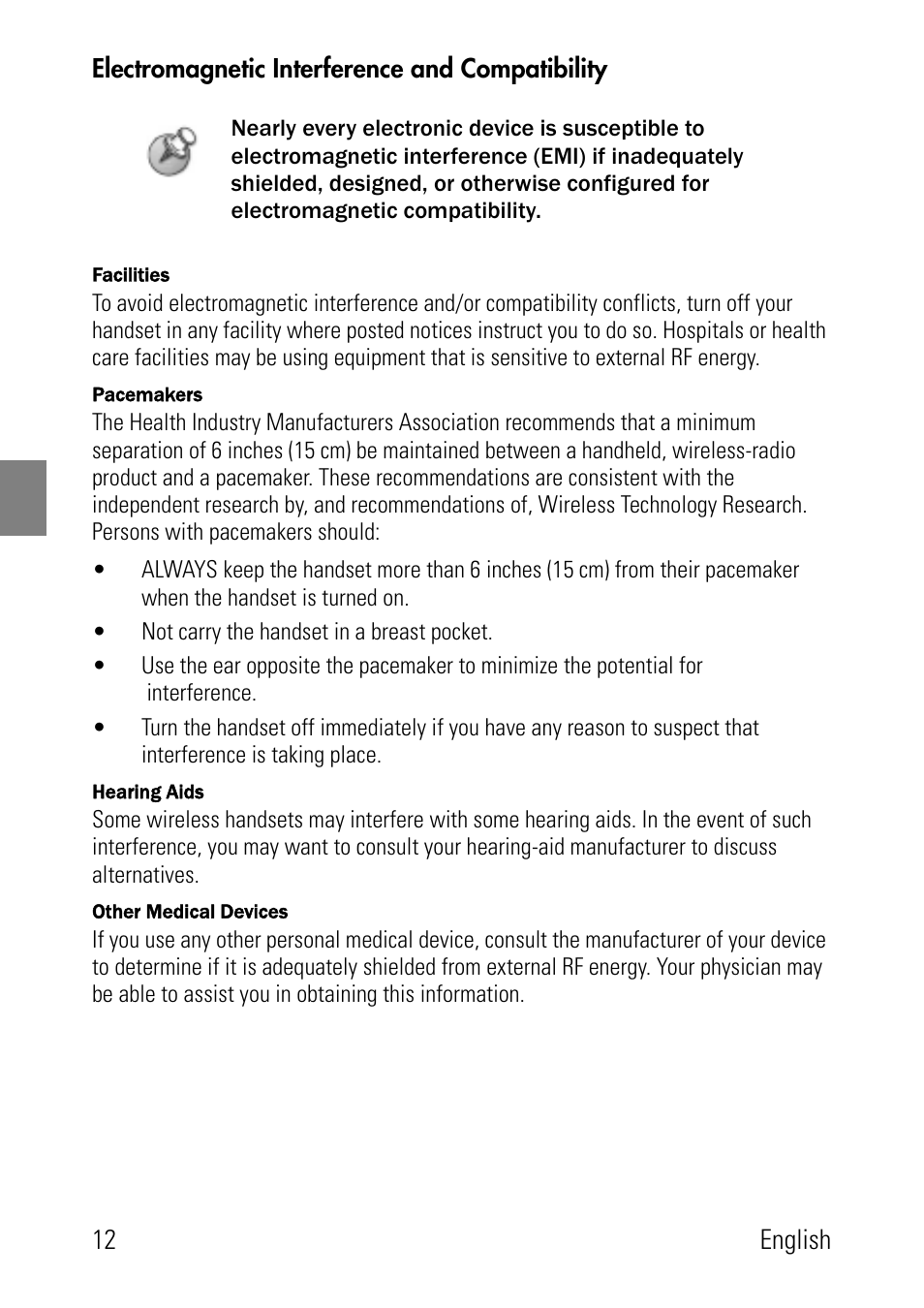 Electromagnetic interference and compatibility | Polycom SpectraLink 8002 Series User Manual | Page 12 / 72