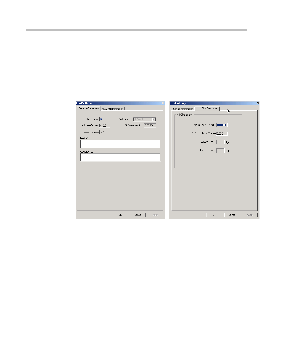 Mux+ card properties, Mux+ card properties -32 | Polycom DOC2238A User Manual | Page 112 / 160