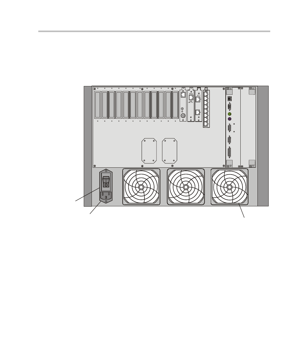 Mgc+ unit rear panel, Mgc+ unit rear panel -7, 7 mgc+ unit rear panel | Mgc+ hardware and installation manual | Polycom DOC2238A User Manual | Page 139 / 160