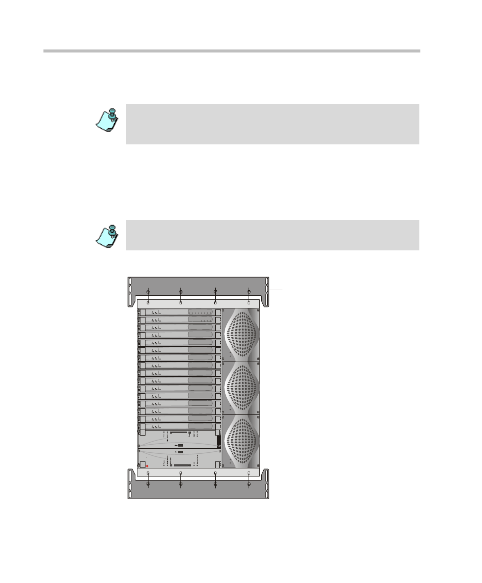 Mounting the mgc+100 on a 19” rack, Mounting the mgc+100 on a 19” rack -8, Chapter 2 - hardware installation | 19" attachment bar | Polycom DOC2238A User Manual | Page 28 / 160