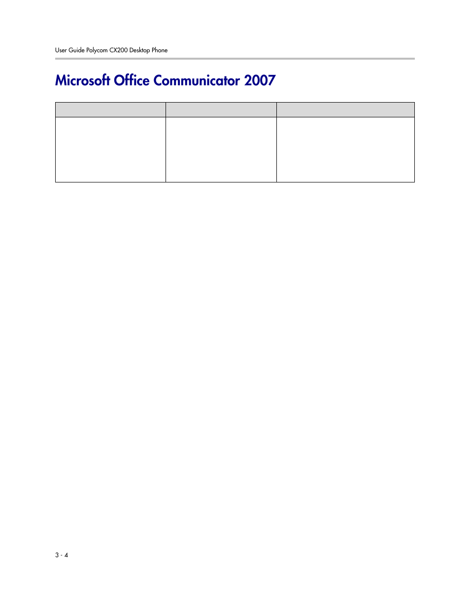 Microsoft office communicator 2007, Microsoft office communicator 2007 –4 | Polycom CX200 User Manual | Page 22 / 28