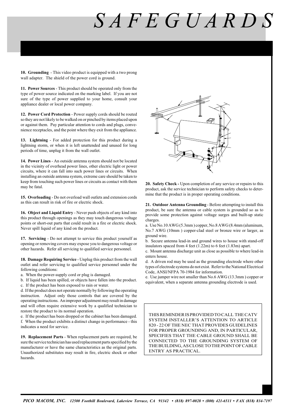 Important information | Pico Macom TSMS-16A User Manual | Page 3 / 7