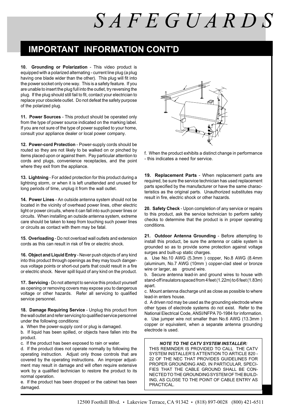 Important information cont'd | Pico Macom PR3200 User Manual | Page 3 / 16