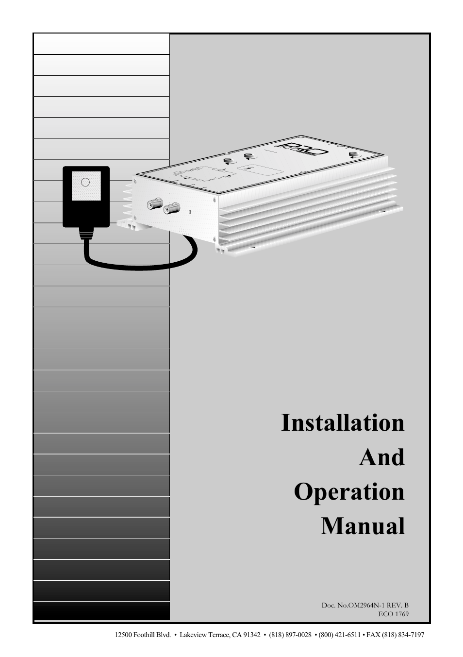 Pico Macom PIDA-550 User Manual | 12 pages