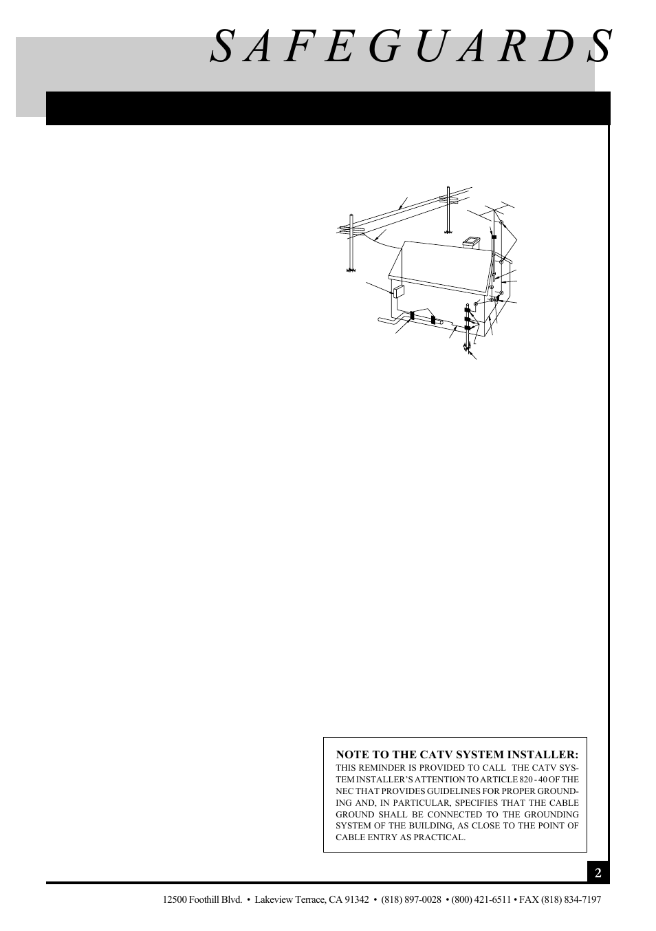 Important information, Pico macom, inc | Pico Macom PIDA-550 User Manual | Page 3 / 12