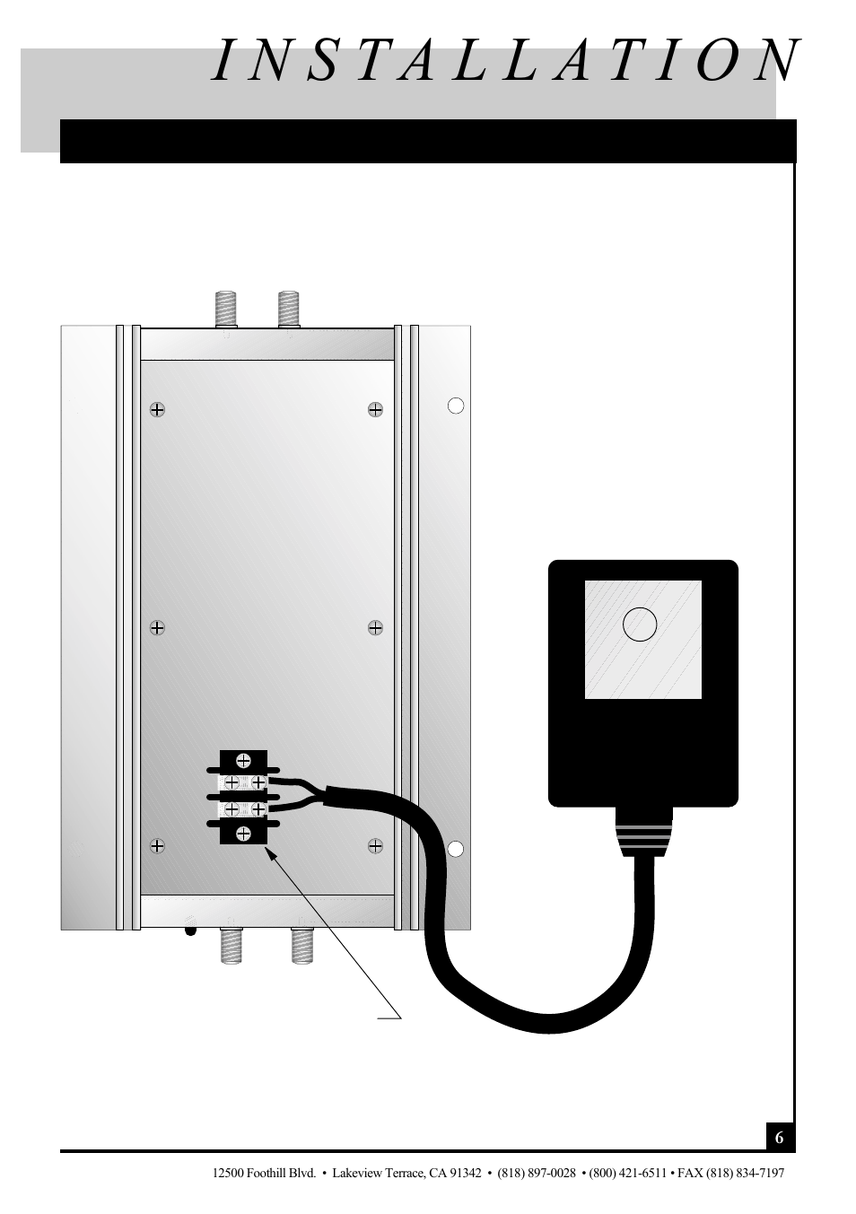 Power adaptor hook-up, Ahead | Pico Macom PIDA-550 User Manual | Page 7 / 12