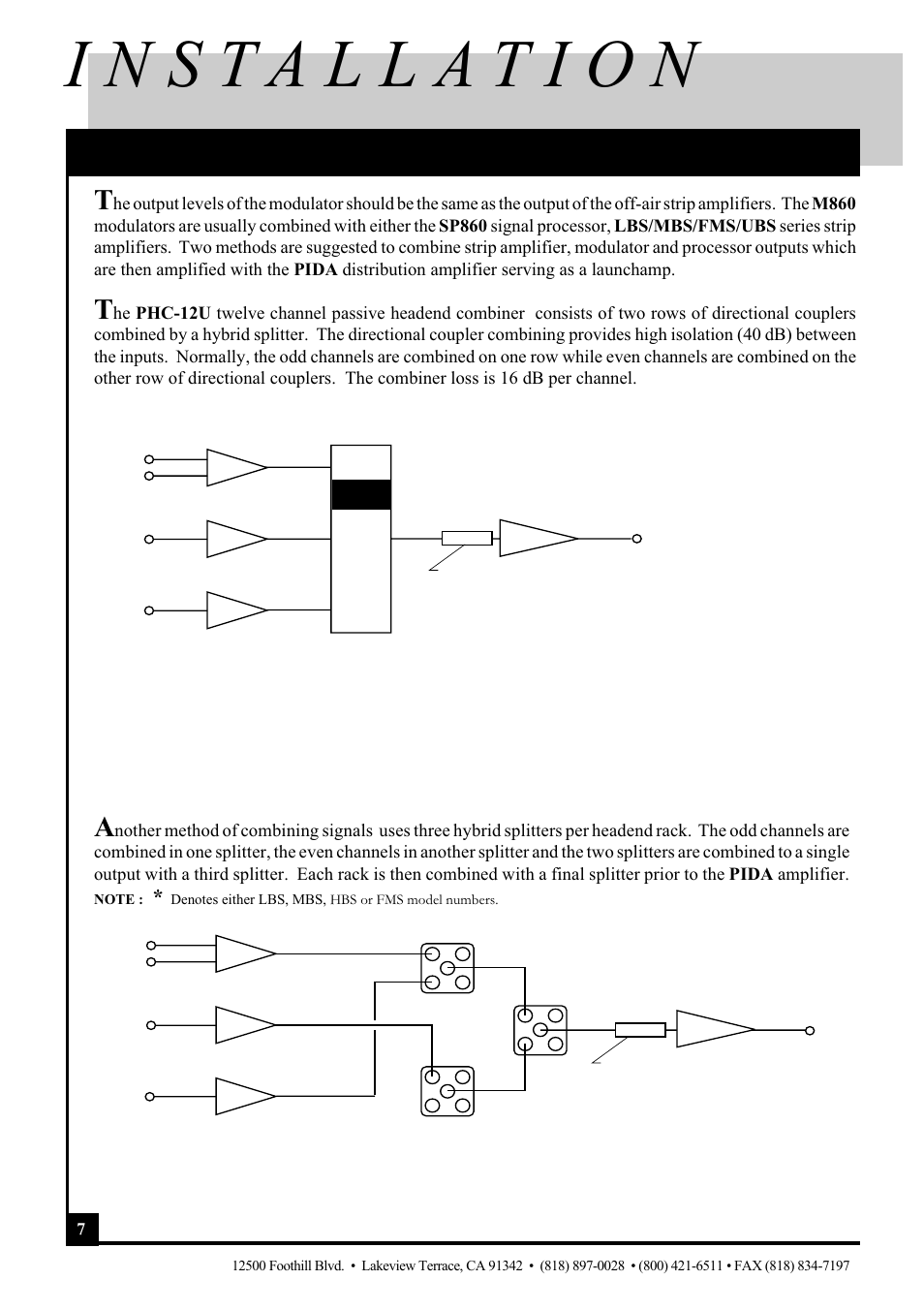 Distribution | Pico Macom PIDA-550 User Manual | Page 8 / 12
