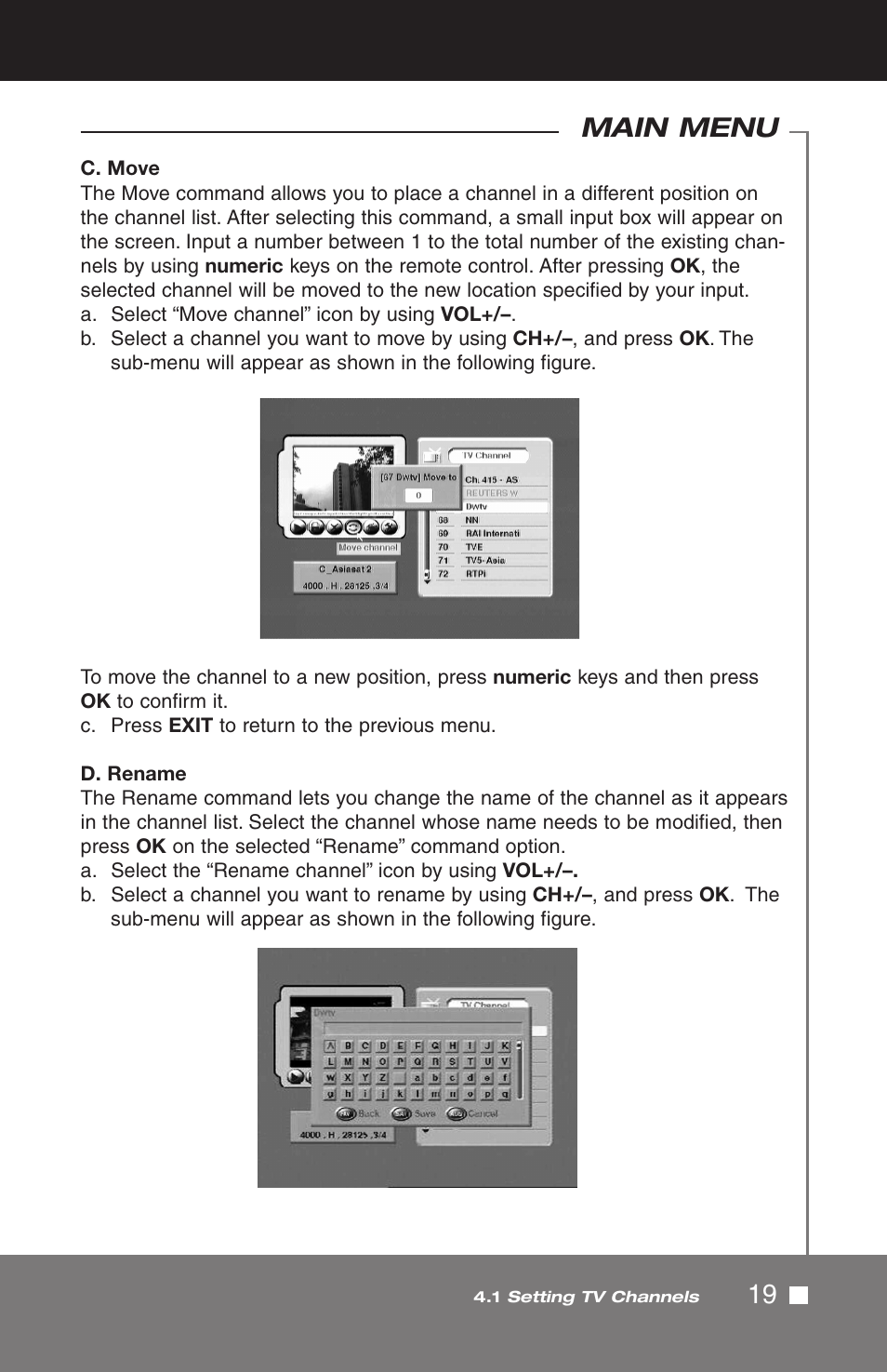 19 main menu | Pico Macom SIRD-FTA User Manual | Page 19 / 52