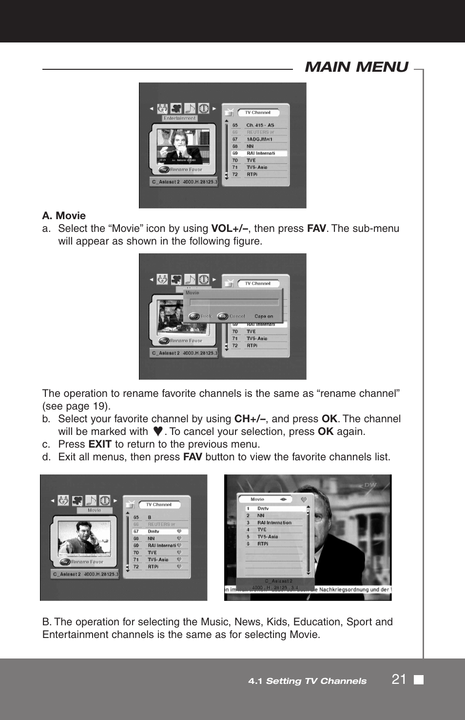 21 main menu | Pico Macom SIRD-FTA User Manual | Page 21 / 52