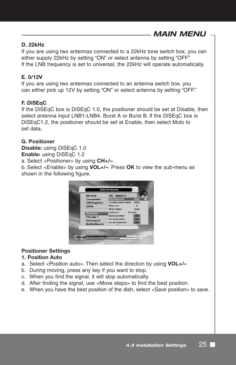 25 main menu | Pico Macom SIRD-FTA User Manual | Page 25 / 52