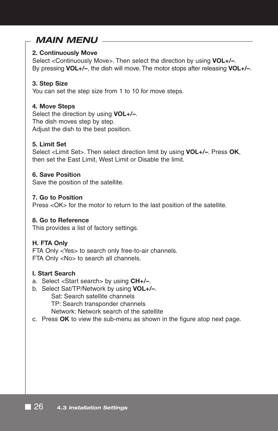 Main menu | Pico Macom SIRD-FTA User Manual | Page 26 / 52
