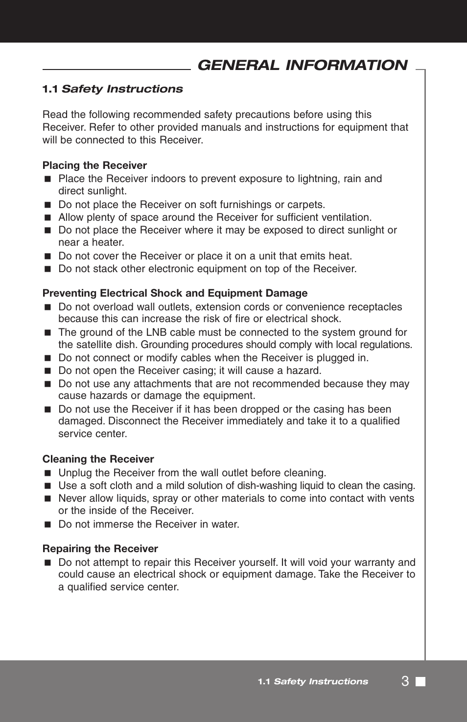 3general information | Pico Macom SIRD-FTA User Manual | Page 3 / 52