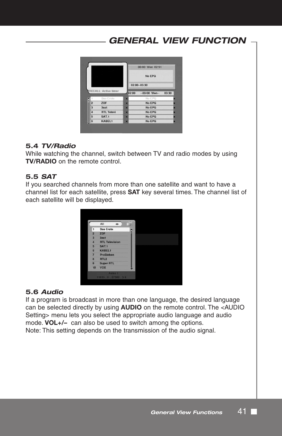 41 general view function | Pico Macom SIRD-FTA User Manual | Page 41 / 52