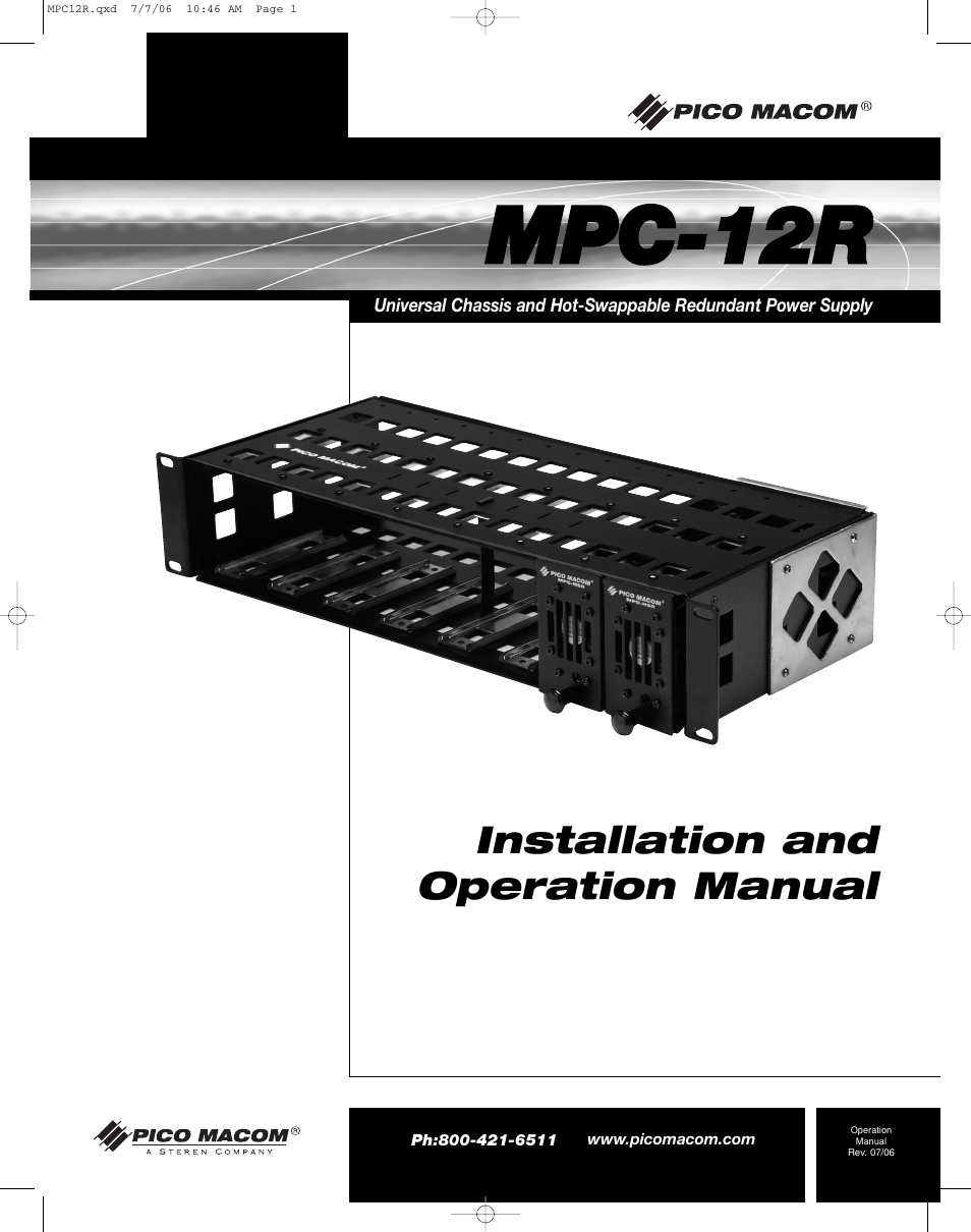 Pico Macom MPC-12R User Manual | 8 pages
