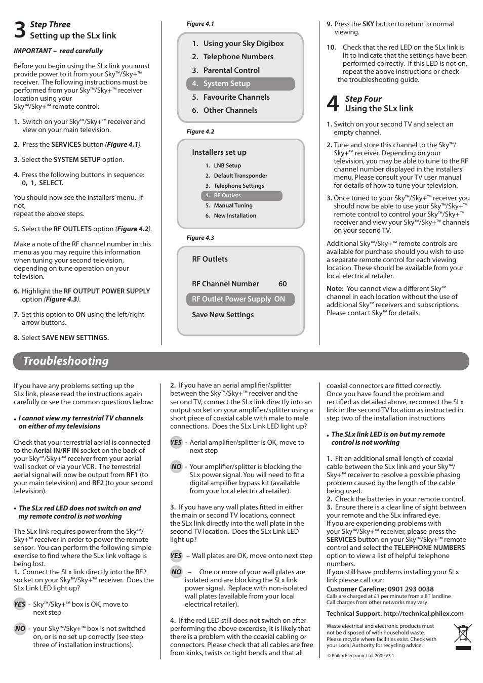 Troubleshooting | Philex SLX LINK SYSTEM 27833 User Manual | Page 2 / 2