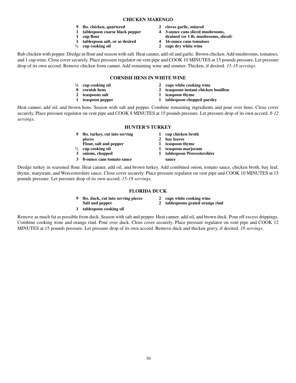 Presto Pressure Canner and Cooker User Manual | Page 30 / 35