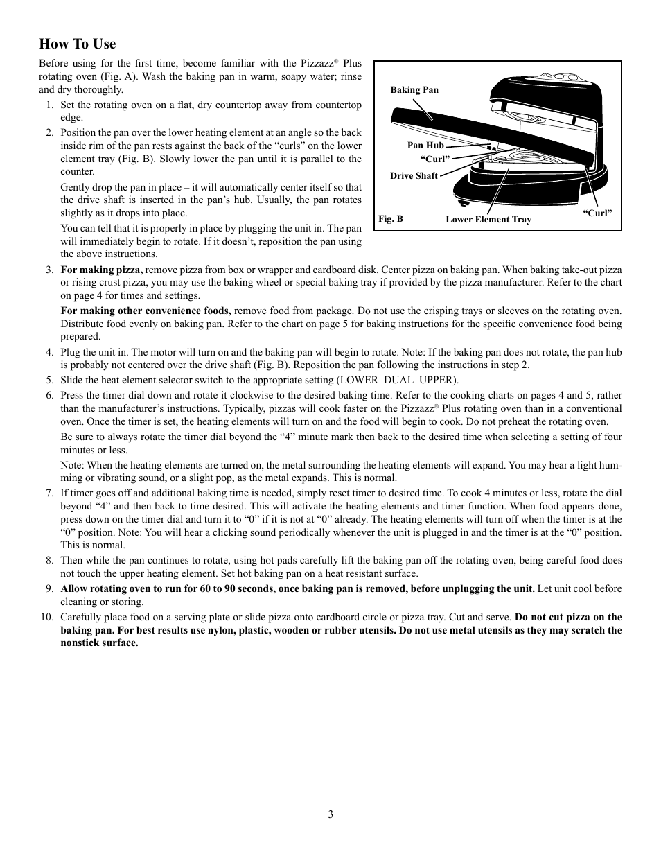 How to use | Presto Pizzazz User Manual | Page 3 / 8