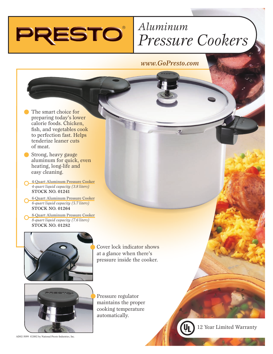 Presto 01282 User Manual | 1 page